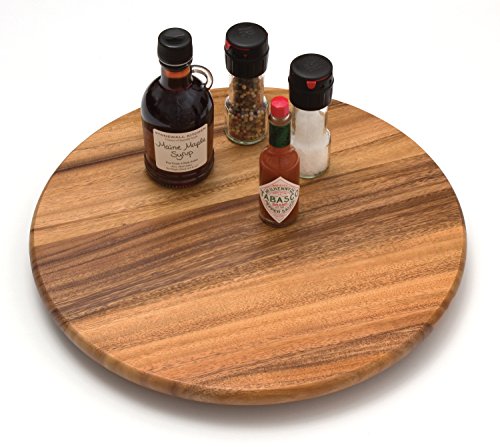 Lipper International Acacia Wood 16" Lazy Susan Kitchen Turntable