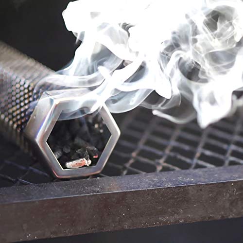 LIZZQ Premium Pellet Smoker Tube 12 inches - 5 Hours of Billowing Smoke - for Any Grill or Smoker, Hot or Cold Smoking - An Easy and Safe Way to Provide Smoking - Free eBook Grilling Ideas and Recipes