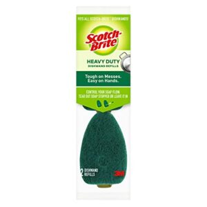 scotch-brite heavy duty dishwand refills, keep your hands out of dirty water, 2 refills