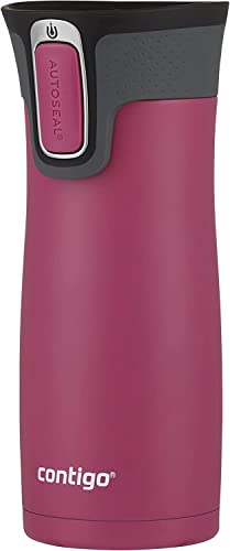 Contigo AUTOSEAL West Loop Vacuum-Insulated Stainless Steel Travel Mug, 16 oz, Dragonfruit