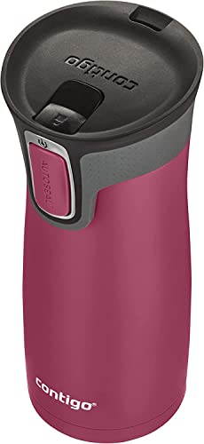 Contigo AUTOSEAL West Loop Vacuum-Insulated Stainless Steel Travel Mug, 16 oz, Dragonfruit