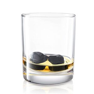 Set of 9 Grey Beverage Chilling Stones [Chill Rocks] Whiskey Stones for Whiskey and Other Beverages - in Gift Box with Velvet Carrying Pouch - Made of 100% Pure Soapstone - by Quiseen