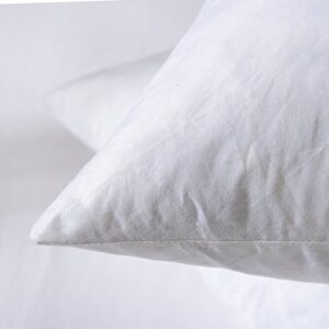 basic home 26x26 Euro Throw Pillow Inserts-Down Feather Pillow Inserts-Cotton Fabric-Set of 2-White