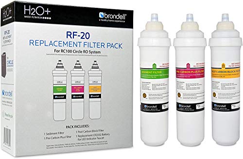 Brondell H2O+ Circle Sediment and Carbon Replacement Filter Pack (RF-20)