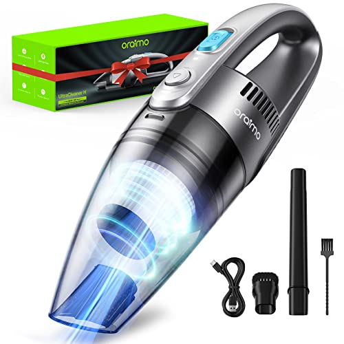 Oraimo Handheld Vacuum, Ultra Lightweight Hand Held Vacuuming Cordless, Hand Vacuum Cordless Rechargeable, 3.5H Fast-Charge for Home Kitchen Car Corner Upholstery Pet Hair Dust Gravel Crumbs Cleaning