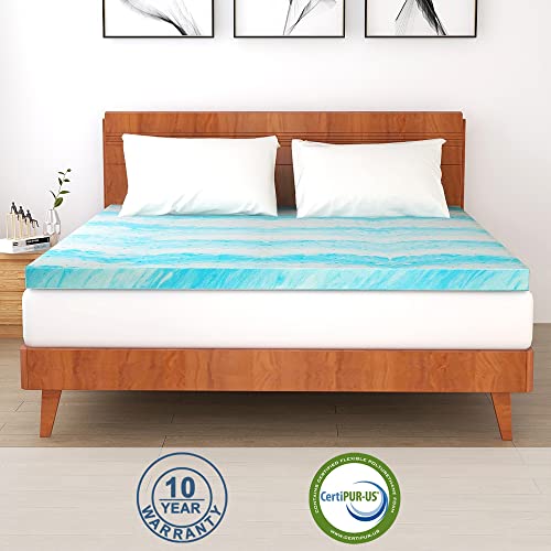 Mattress Topper, 2 Inch Gel Memory Foam Mattress Topper for Full Size Bed