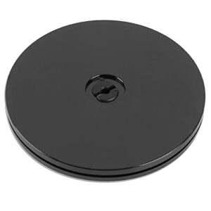 hstech 9” lazy susan turntable black acrylic ball bearing rotating tray for spice rack table cake kitchen pantry decorating tv laptop computer monitor, 50-lb load capacity (360˚ rotation)