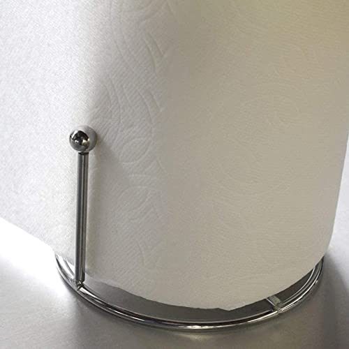 Countertop Paper Towel Holder for Kitchen, Stainless Steel Holder for Modern Home Décor (6 x 12 In)