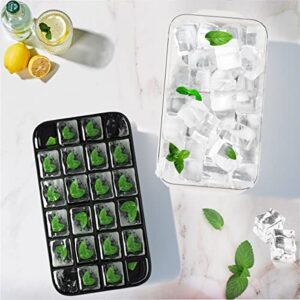 Ice Cube Tray with Lid and Bin, ROTTAY Ice Trays for Freezer, Easy-release 48 Small Nugget Silicone Ice maker with Ice Bucket, Ice Cube Storage Container Set for Chilled Drink, Cocktail and Smoothie