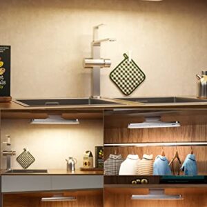 Baseus 42LED Wireless Under Cabinet Lighting, Magnetic Closet Light, Dimmable, Touch Control, Adjustable Color Temperature/Brightness, Rechargeable USB-C Powered Kitchen Cabinet Lighting