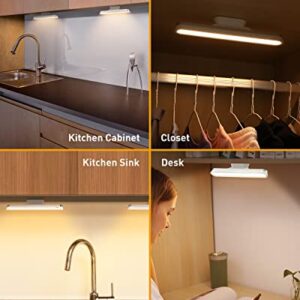 Baseus 42LED Wireless Under Cabinet Lighting, Magnetic Closet Light, Dimmable, Touch Control, Adjustable Color Temperature/Brightness, Rechargeable USB-C Powered Kitchen Cabinet Lighting