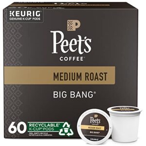 Peet's Coffee, Medium Roast K-Cup Pods for Keurig Brewers - Big Bang , 10 Count (Pack of 6), Packaging May Vary