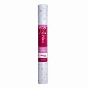 con-tact brand solid grip prints non-adhesive non-slip shelf and drawer liner, 18-inches by 4-feet, dottie petite pink