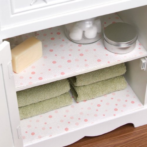 Con-Tact Brand Solid Grip Prints Non-Adhesive Non-Slip Shelf and Drawer Liner, 18-Inches by 4-Feet, Dottie Petite Pink