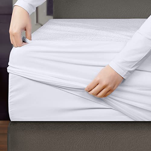 Utopia Bedding Waterproof Bamboo Mattress Protector (Queen) – Stretches up to 17 Inches Deep – 5 Sided Mattress Cover – Soft & Breathable Fitted Style