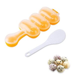 rice ball mold with spatula – diy sticky rice molds large ball mold kitchen tool rice ball maker shake with mini rice scoop – rice roll shaker ball maker rice ball maker shake for kids
