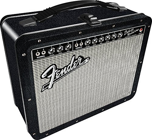 AQUARIUS Fender Amp Large Fun Box - Sturdy Tin Storage Box with Plastic Handle & Embossed Front Cover - Officially Licensed Fender Merchandise & Collectible Gift