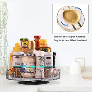 ZHUJERRY Lazy Susan Organizer 10 inch Turntable Organizer for Cabinet, Rotating Spice Rack Kitchen Storage for Pantry, Countertop