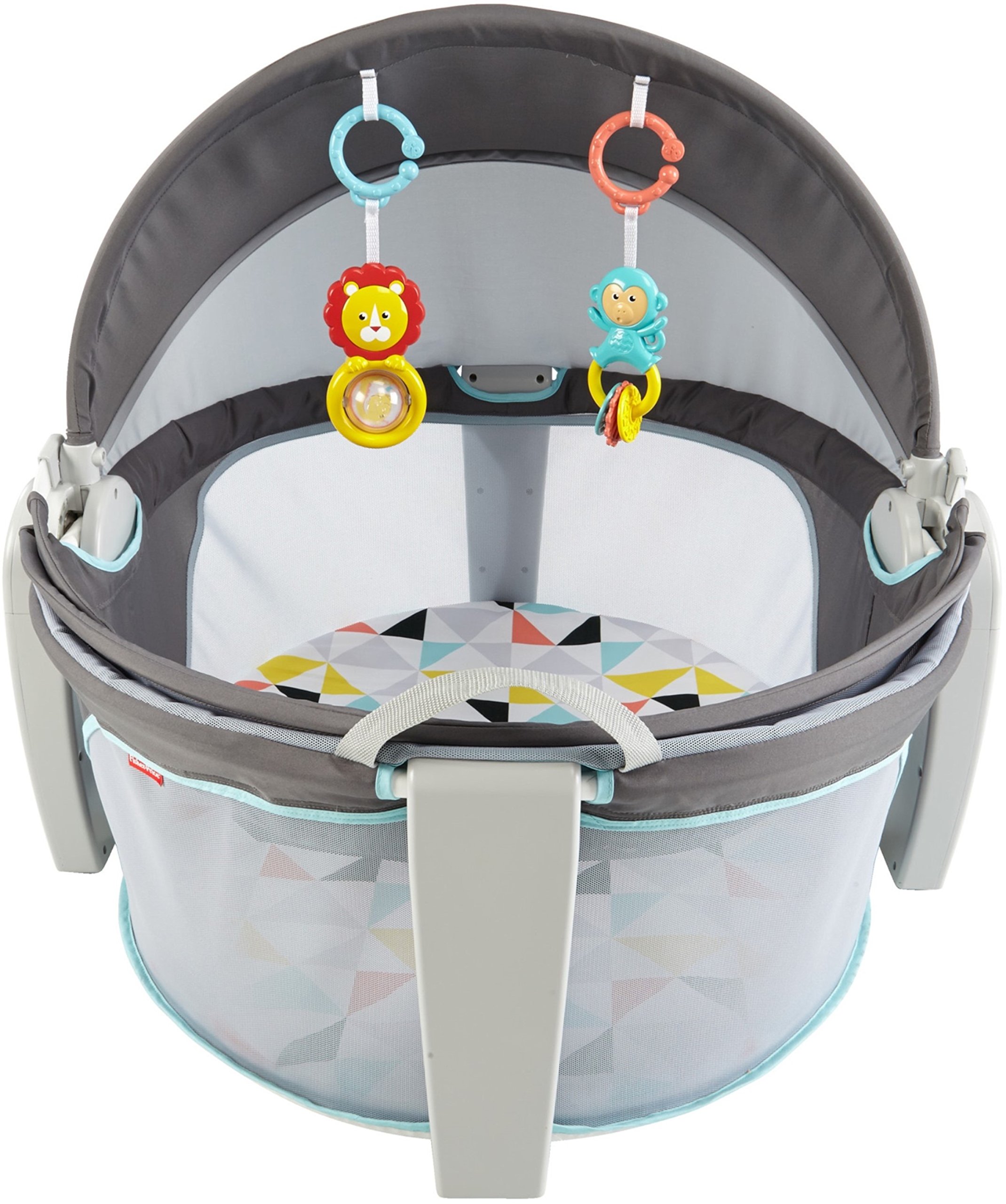 Fisher-Price Portable Bassinet and Travel-Play Area with Baby Toys, Indoor and Outdoor Use, On-the-Go Baby Dome, Windmill