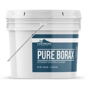 Earthborn Elements Borax Powder (1 Gallon), Multipurpose Cleaner & Detergent Booster, Resealable Bucket