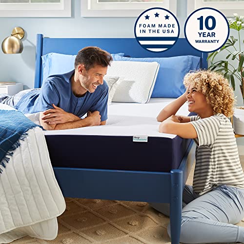 Sleep Innovations Marley 10 Inch Cooling Gel Memory Foam Mattress with Airflow Channel Foam for Breathability, Full Size, Bed in a Box, Medium Firm Support