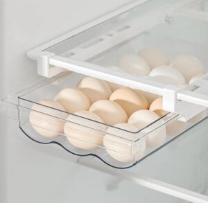 cool cook refrigerator organizer bins with handle, pull-out fridge drawer organizer, freely pullable refrigerator storage box with.fridge egg drawers