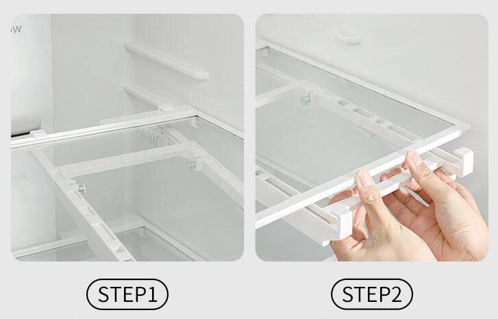 Cool Cook Refrigerator Organizer Bins with Handle, Pull-Out Fridge Drawer Organizer, Freely Pullable Refrigerator Storage Box with.Fridge Egg Drawers