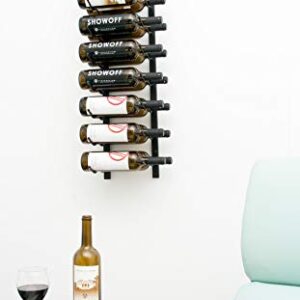 VintageView W Series (3 Ft) - 18 Bottle Wall Mounted Wine Rack (Satin Black) Stylish Modern Wine Storage with Label Forward Design