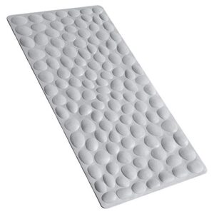 non-slip bathtub mat othway soft rubber bathroom bathmat with strong suction cups (grey)