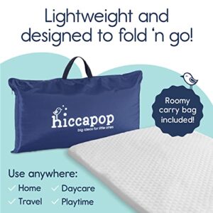 hiccapop Pack and Play Mattress Pad for (38"x26"x1") Portable Crib Playpen | Playard Mattress for Pack and Play | Pack N Play Mattress Topper with Travel Carry Bag & Soft Washable Cover