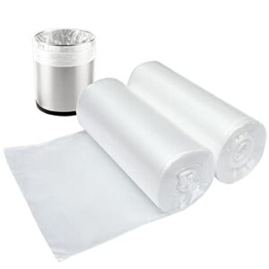 3 gallon small clear bathroom trash bags, office wastebasket liners garbage bags for restroom, home bins, 100 counts