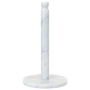 herfeceal paper towel holder stand, marble paper towel stand marble towel dispenser heavy-duty paper towel roll holder for kitchen countertop cabinet bathroom, carrara white