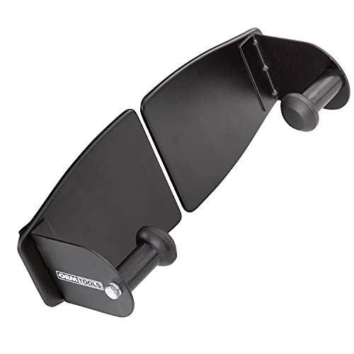 OEMTOOLS 24952 Black Magnetic Paper Towel Holder, Two Pieces Can Be Adjusted to Fit Any Size Paper Towel Roll, Powerful Magnets Mount to Any Metal Surface