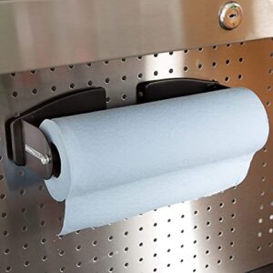 OEMTOOLS 24952 Black Magnetic Paper Towel Holder, Two Pieces Can Be Adjusted to Fit Any Size Paper Towel Roll, Powerful Magnets Mount to Any Metal Surface