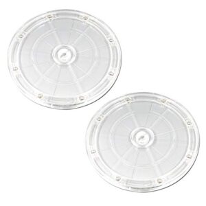 my mironey heavy duty lazy susan turntable organizer 7″ clear acrylic rotating swivel stand with steel ball bearings for spice rack cake decorating tv laptop pack of 2