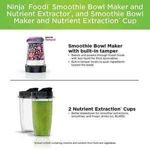 Ninja SS101 Foodi Smoothie Maker & Nutrient Extractor* 1200 WP, 6 Functions Smoothies, Extractions*, Spreads, smartTORQUE, 14-oz. Smoothie Maker, (2) To-Go Cups & Lids, Silver