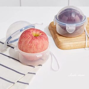 2 Pack Onion Storage Container and Tomato Lemon Apple Produce Saver Holder, Portable Fruit and Vegetable Food Storage Keeper Containers for Fridge