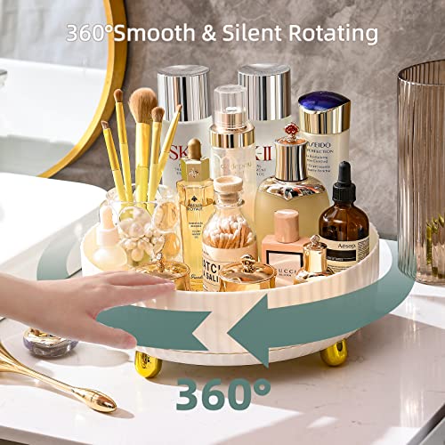 Lazy Susan Turntable, Makeup Perfume Organizer, 360 Degree Rotating Lazy Susan Organizer, Perfume Tray for Dresser, Makeup Organizers and Storage, Countertop Organizer for Cosmetic, Lotions Display