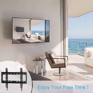 USX MOUNT Fixed TV Wall Mount with Low Profile for Most 26-55 Inch LED, LCD and Flat Screen TVs, TV Mount Bracket with VESA Up to 400x400mm and Weight Capacity 99lbs,and Space Saving TV Bracket