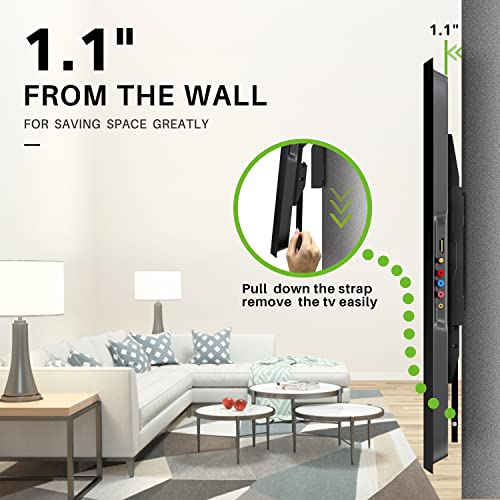 USX MOUNT Fixed TV Wall Mount with Low Profile for Most 26-55 Inch LED, LCD and Flat Screen TVs, TV Mount Bracket with VESA Up to 400x400mm and Weight Capacity 99lbs,and Space Saving TV Bracket