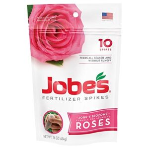 jobe’s, 04102, fertilizer spikes, rose, includes 10 spikes, 16 ounces, brown