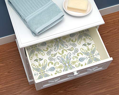 Con-Tact Brand Creative Covering, 09F-C9V03-12, Adhesive Vinyl Shelf Liner and Drawer Liner, Abbey Sage, 18"x 9'