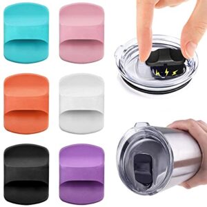 6PCS Magnetic Slider Replacement, Ospvcwk Upgrade Lid Magnetic Slider Magslider, Perfectly Compatible with YETI Magnetic Lids 10oz, 14oz, 16oz, 20oz, 26oz, 30oz (Black Orange Green Pink White Purple)