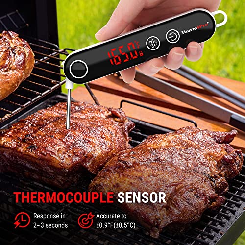ThermoPro TP18 Ultra Fast Thermocouple Digital Instant Read Meat Thermometer for Grilling BBQ Smoker Kitchen Food Cooking Thermometer for Oil Deep Fry Candy Thermometer