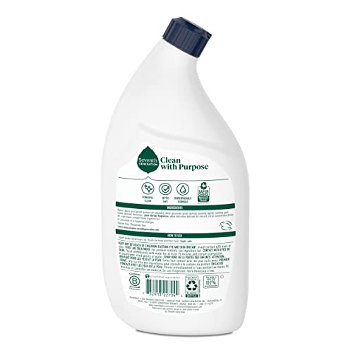 Seventh Generation Toilet Bowl Cleaner, Emerald Cypress and Fir Scent, 32 Fl Oz (Pack of 8) (Packaging May Vary)