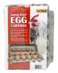 pecking order paper pulp egg cartons – 12 pack