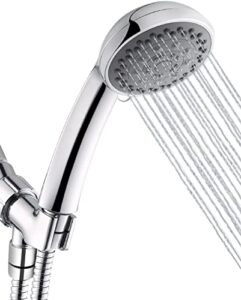 ezelia high pressure shower head with pause mode and massage spa, 5 settings handheld showerhead sprayer with 79″ stainless steel hose, easy to install, california compliant 1.8 gpm