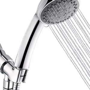 Ezelia High Pressure Shower Head with Pause Mode and Massage Spa, 5 Settings Handheld Showerhead Sprayer with 79" Stainless Steel Hose, Easy to Install, California Compliant 1.8 GPM