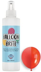 8 oz balloon high shine spray for latex balloons – balloon spray shine for an elegant hi gloss finish in minutes – specially formulated balloon glow spray made in usa