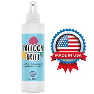 8 oz Balloon High Shine Spray for Latex Balloons - Balloon Spray Shine for an Elegant Hi Gloss Finish in Minutes - Specially Formulated Balloon Glow Spray Made in USA